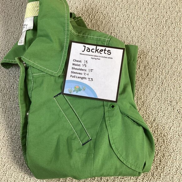 LOFT Green Lightweight Cotton Jacket with Tie Waist Size Medium - Picture 7 of 7